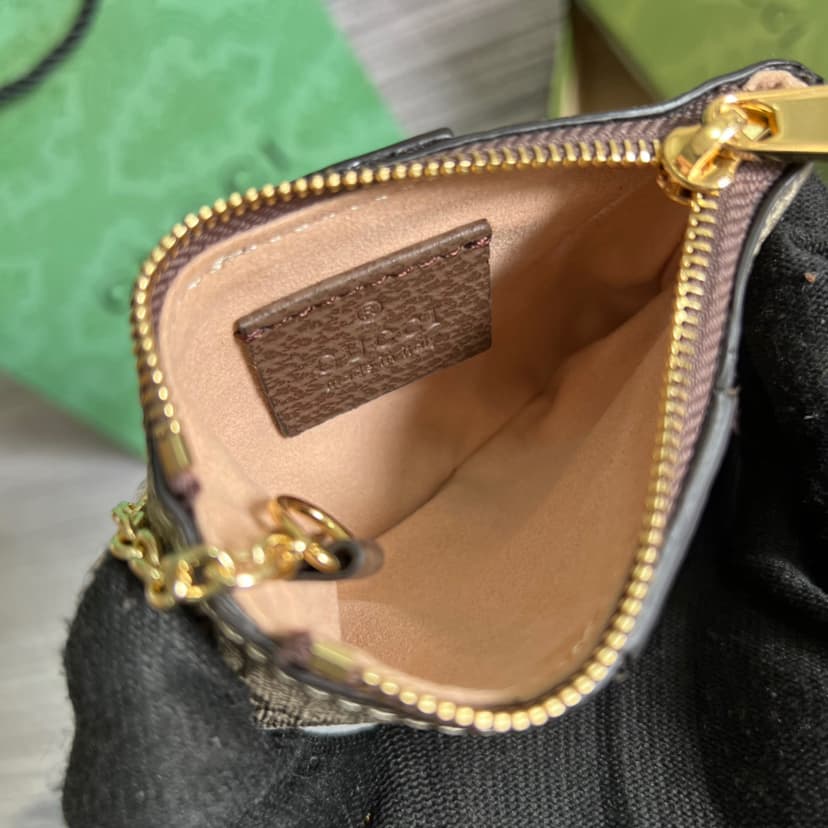 Gucci Ophidia Key Case Supreme Canvas Beige For Women 4.9in/12.5cm 671722 96IWG 8745