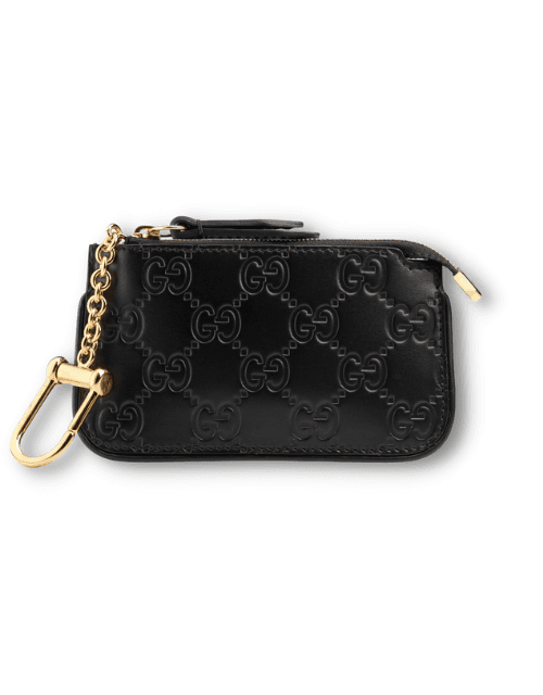 Gucci Signature Key Case Black For Women 4.7in/12cm 447964 CWC1G 1000