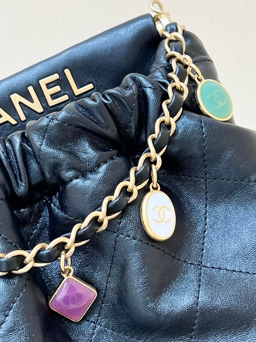 Chanel CC Small Bucket Bag Black For Women 6.7 in / 17 cm