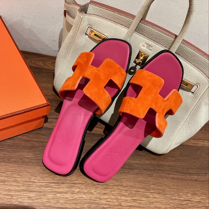Hermes Oran Sandal Orange For Women