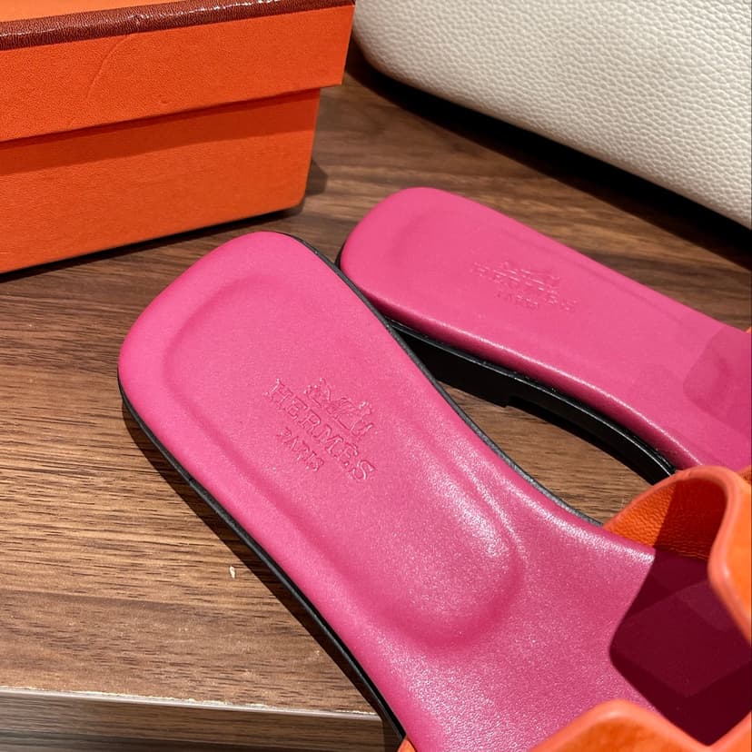 Hermes Oran Sandal Orange For Women