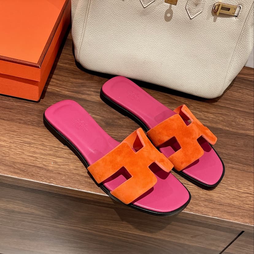 Hermes Oran Sandal Orange For Women