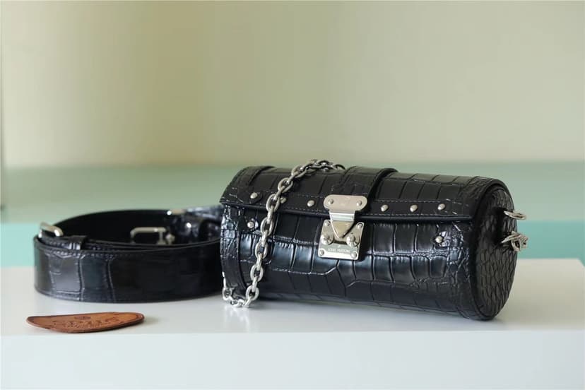 Louis Vuitton Papillon Trunk Black For Women 7.5in/19cm