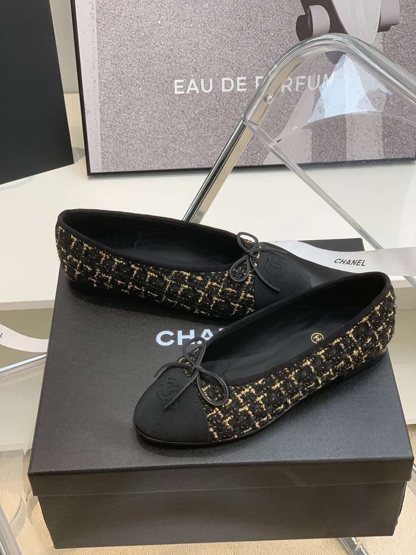 Chanel Ballet Flats Brown For Women