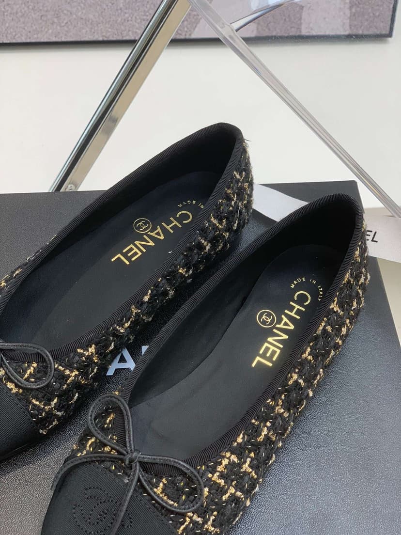 Chanel Ballet Flats Brown For Women