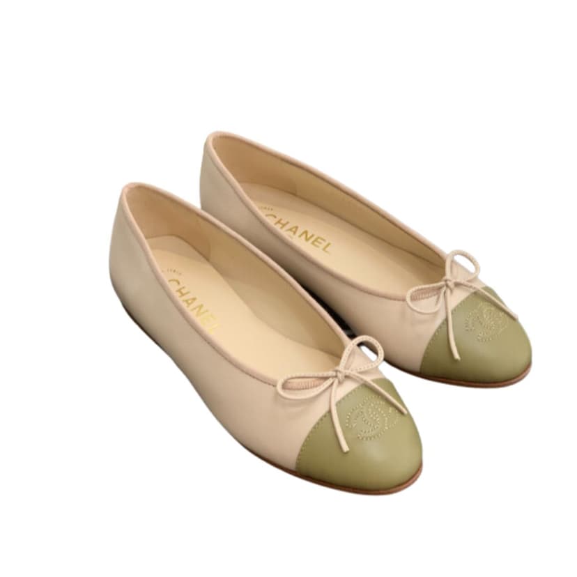 Chanel Ballet Flats Beige For Women