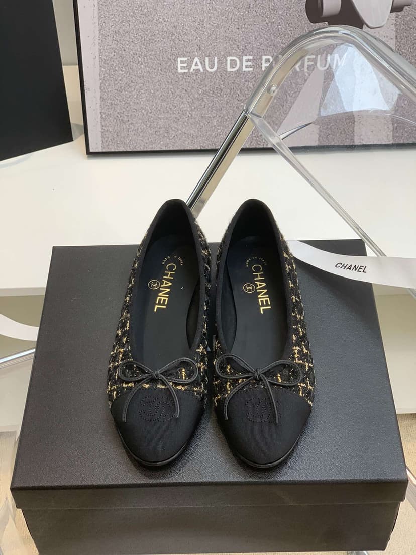 Chanel Ballet Flats Brown For Women