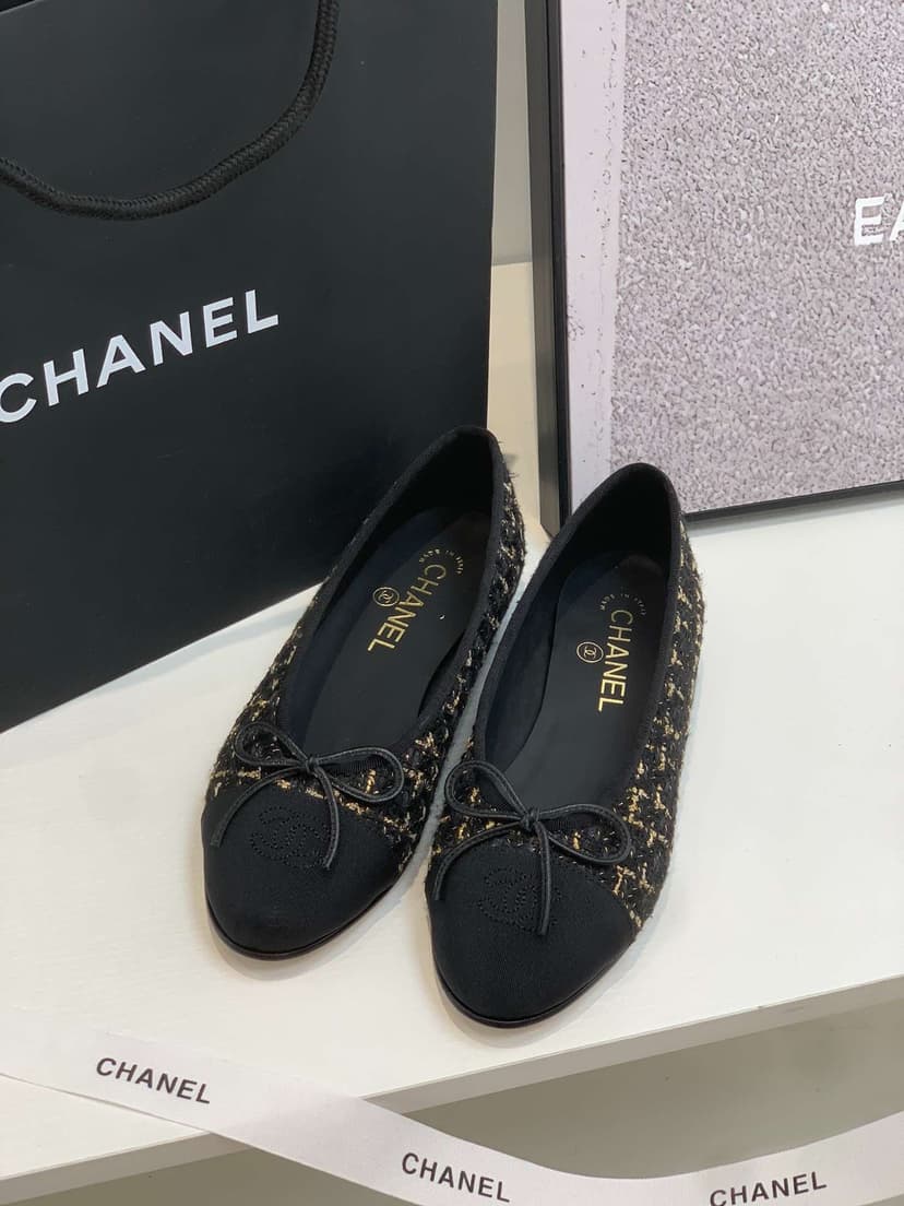 Chanel Ballet Flats Brown For Women
