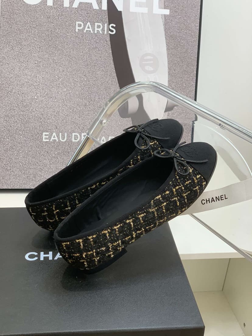 Chanel Ballet Flats Brown For Women