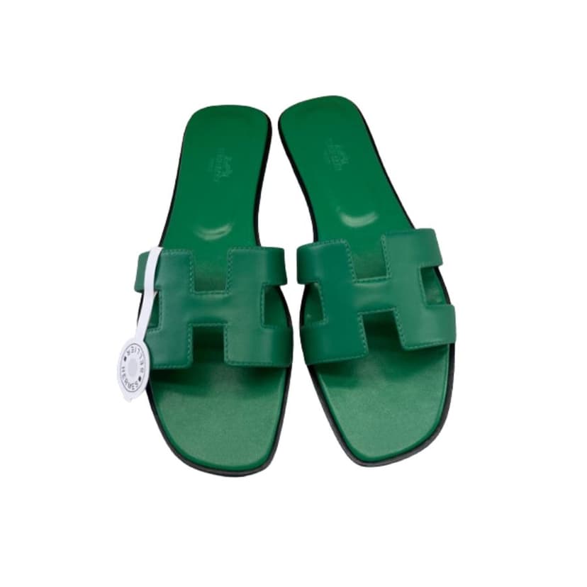Hermes Oran Sandal Green For Women