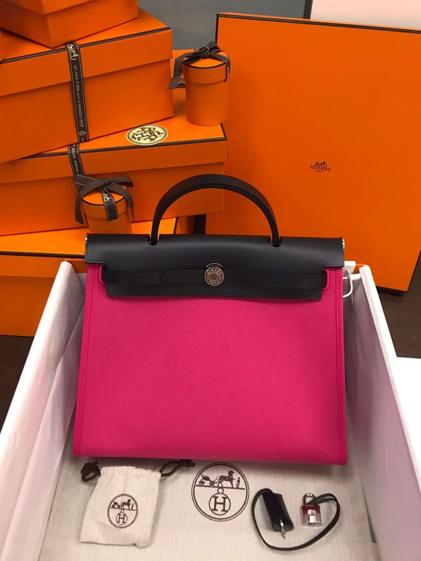 Hermes Herbag Zip 31 Bag Pink For Women 31cm / 12in