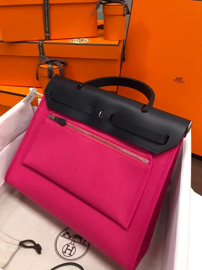 Hermes Herbag Zip 31 Bag Pink For Women 31cm / 12in