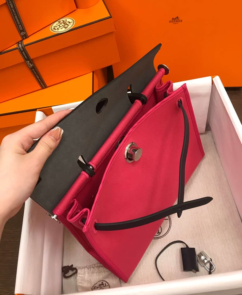 Hermes Herbag Zip 31 Bag Pink For Women 31cm / 12in