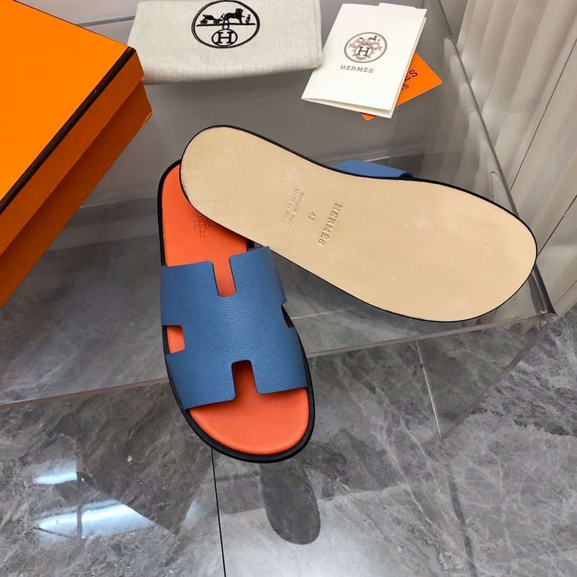 Hermes Oran Sandal Jade Green For Men