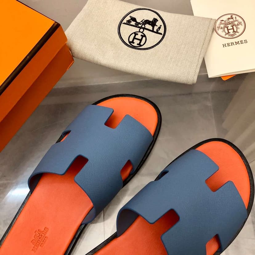 Hermes Oran Sandal Jade Green For Men