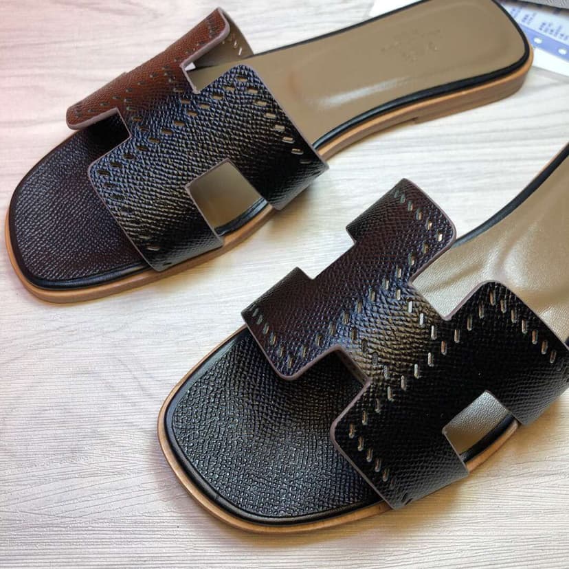 Hermes Oran Sandal Black For Women