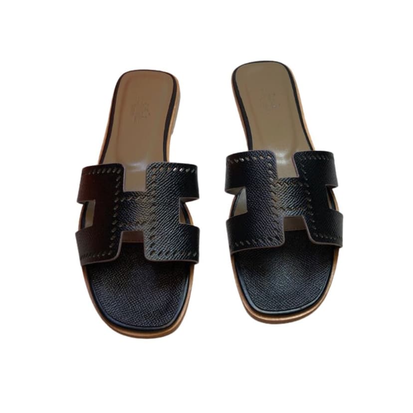 Hermes Oran Sandal Black For Women