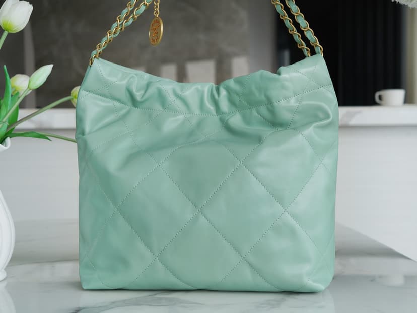 Chanel 22 Small Handbag Jade Green For Women 37cm / 14.43in AS3260