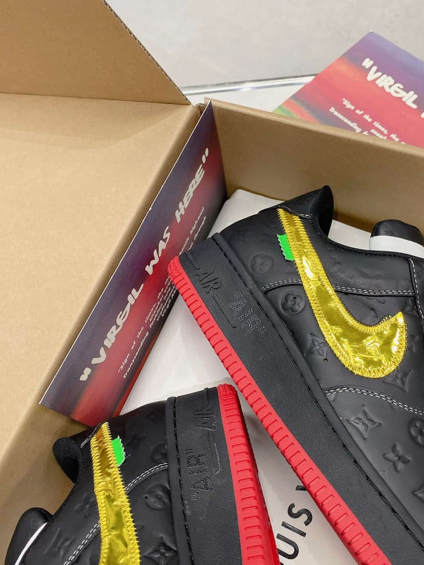 Nike x Louis Vuitton Air Force 1 Low Black For Women