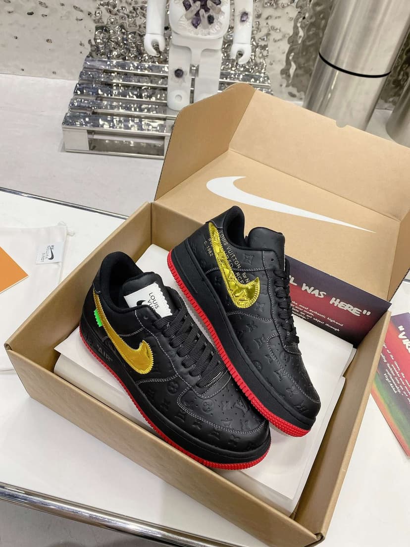 Nike x Louis Vuitton Air Force 1 Low Black For Women