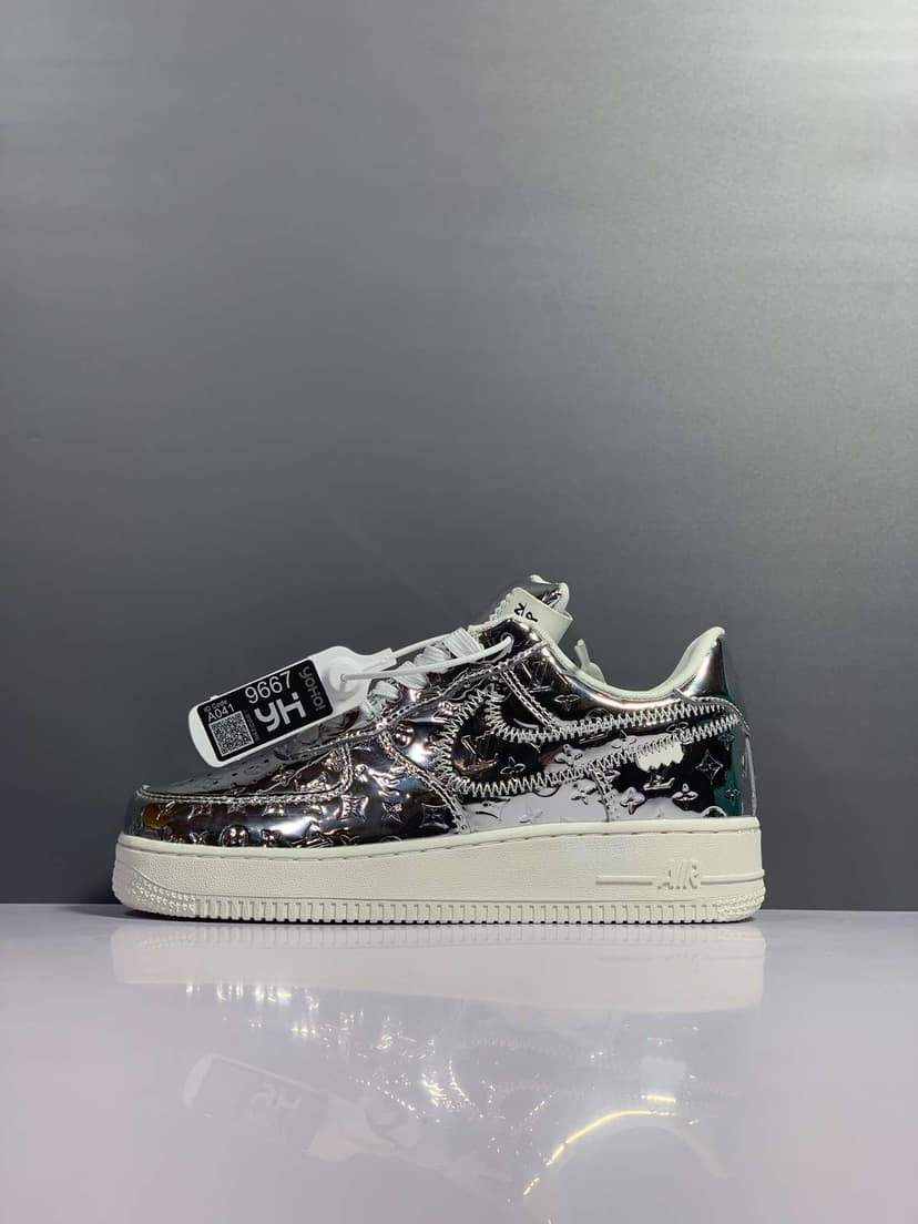 Nike x Louis Vuitton Air Force 1 Low Silver For Women