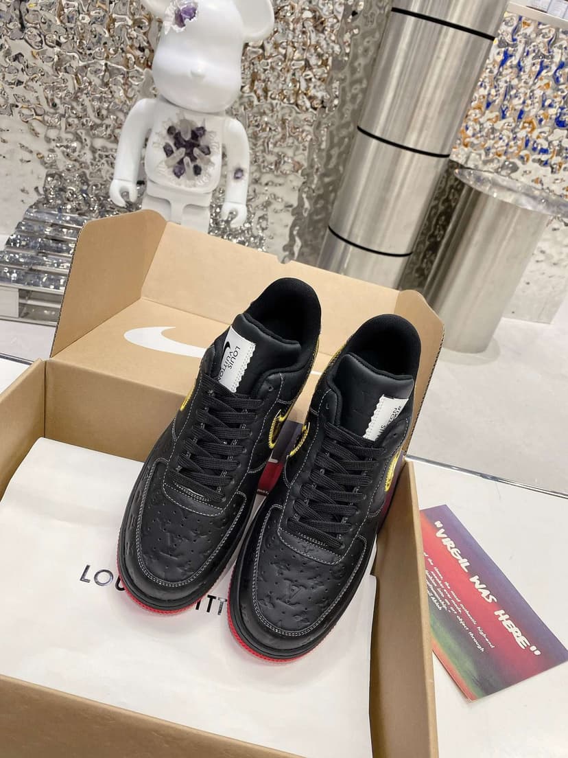 Nike x Louis Vuitton Air Force 1 Low Black For Women