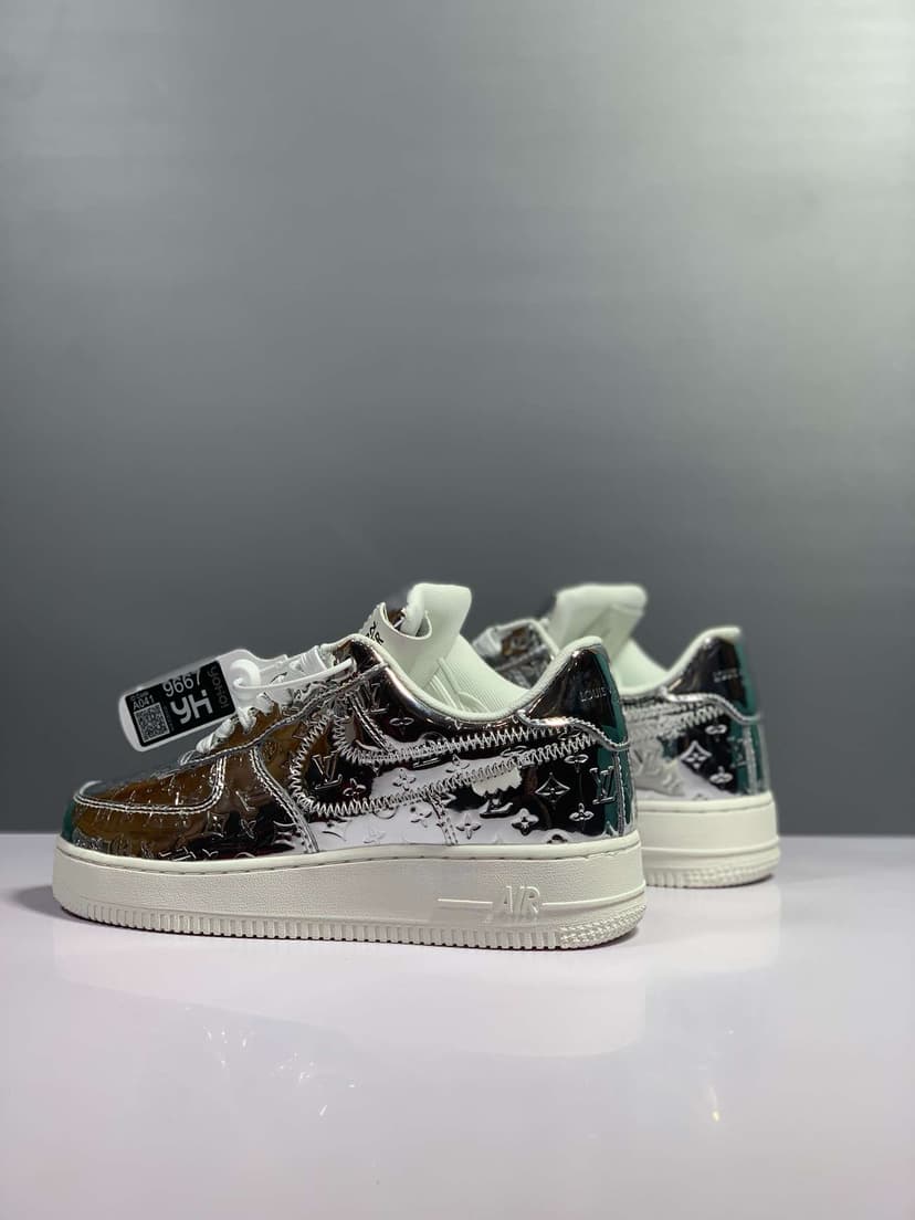 Nike x Louis Vuitton Air Force 1 Low Silver For Women