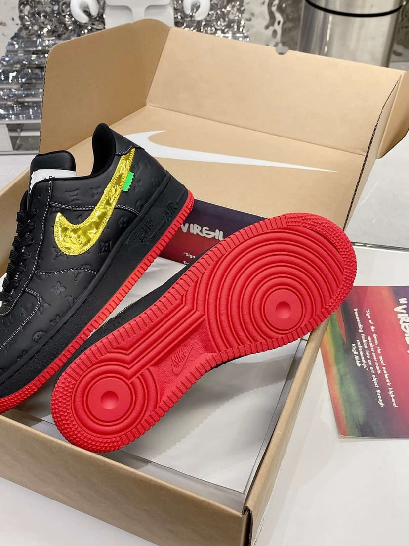 Nike x Louis Vuitton Air Force 1 Low Black For Women