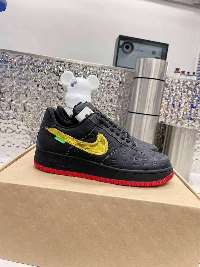 Nike x Louis Vuitton Air Force 1 Low Black For Women
