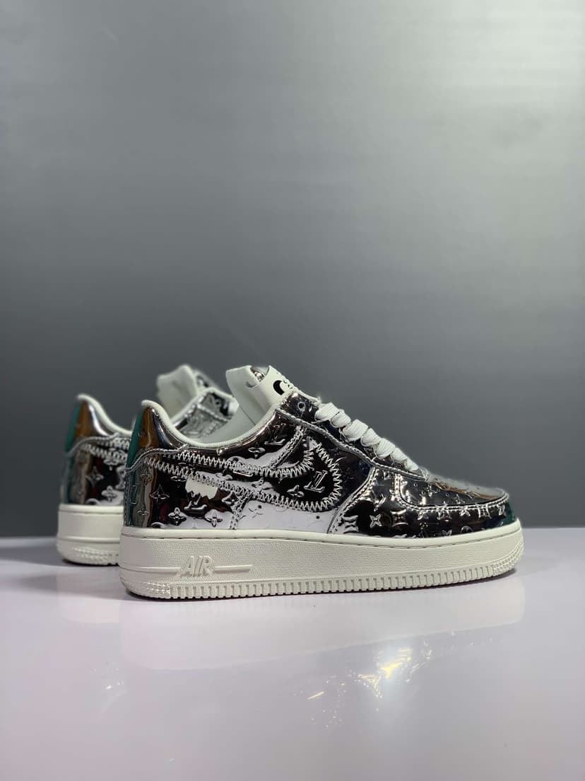 Nike x Louis Vuitton Air Force 1 Low Silver For Women