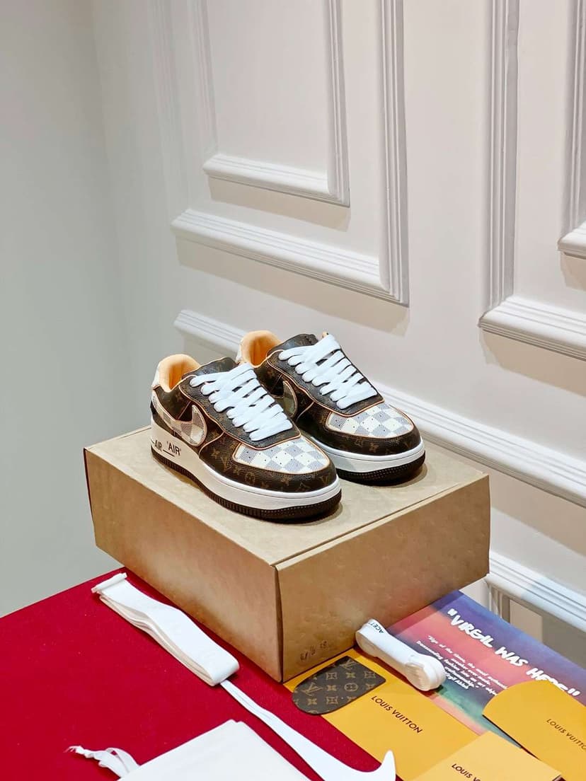 Nike x Louis Vuitton Air Force 1 Low Brown For Women