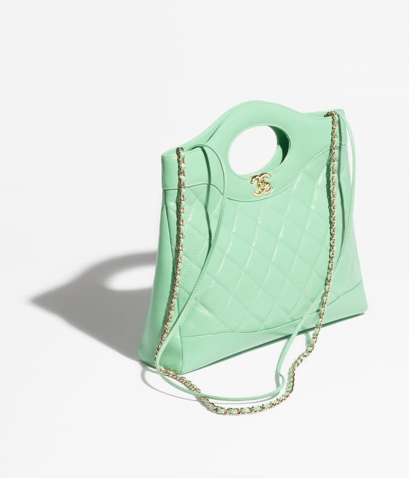[True-to-ORIGINAL] Chanel Shopping Bag Light Green For Women 14 Inches/ 36 Cm AS4853 B16220 NW778