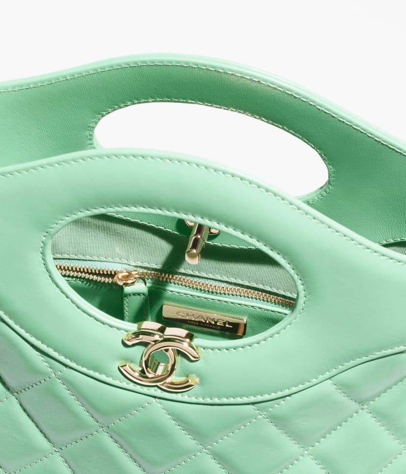 [True-to-ORIGINAL] Chanel Shopping Bag Light Green For Women 14 Inches/ 36 Cm AS4853 B16220 NW778