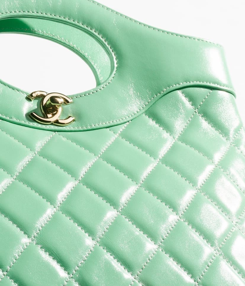 [True-to-ORIGINAL] Chanel Shopping Bag Light Green For Women 14 Inches/ 36 Cm AS4853 B16220 NW778