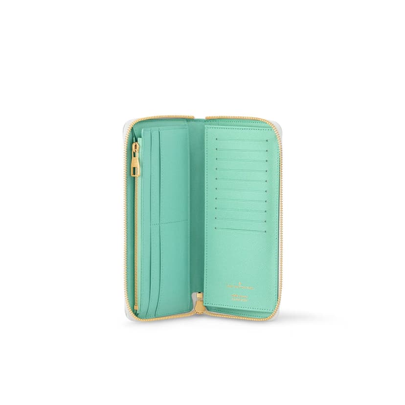 Louis Vuitton Zippy Vertical Wallet White For Women 3.9 Inches/ 10 Cm N40675