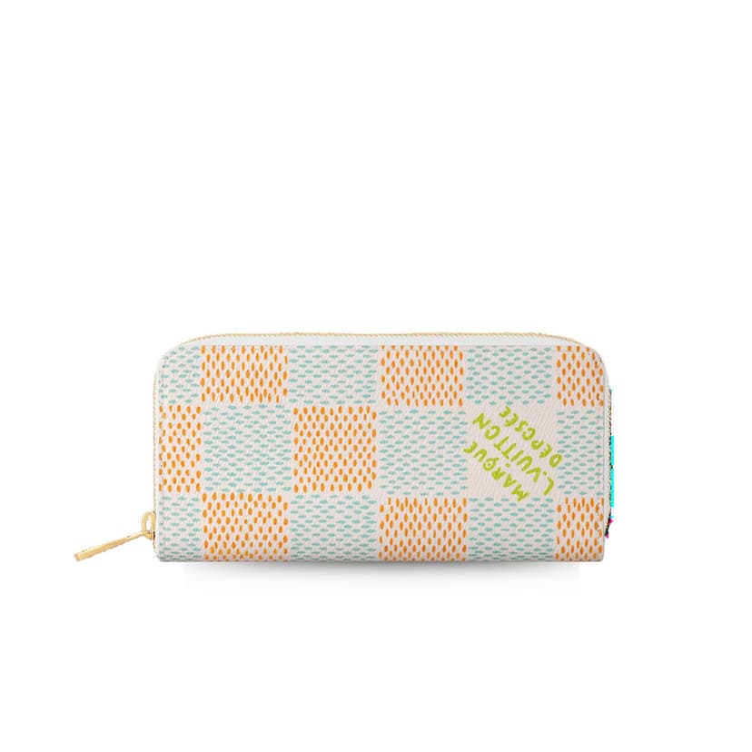 Louis Vuitton Zippy Vertical Wallet White For Women 3.9 Inches/ 10 Cm N40675