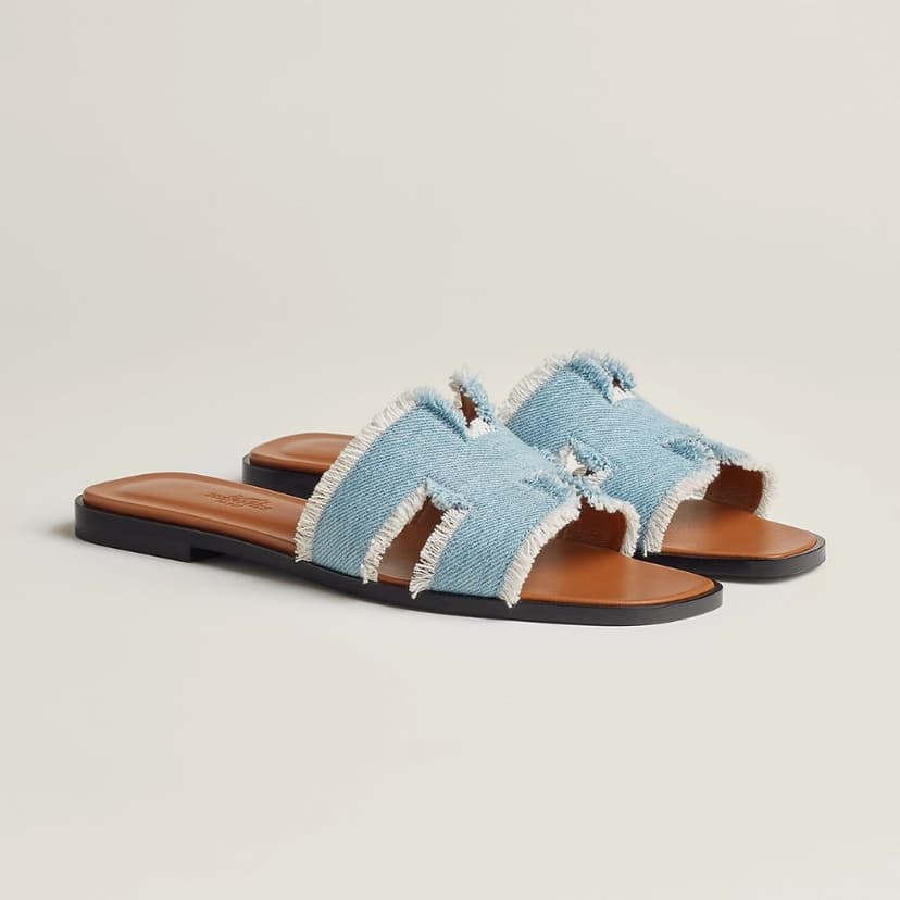 Hermes Oran Sandal Bleu Clair For Women- H241060Z CB340