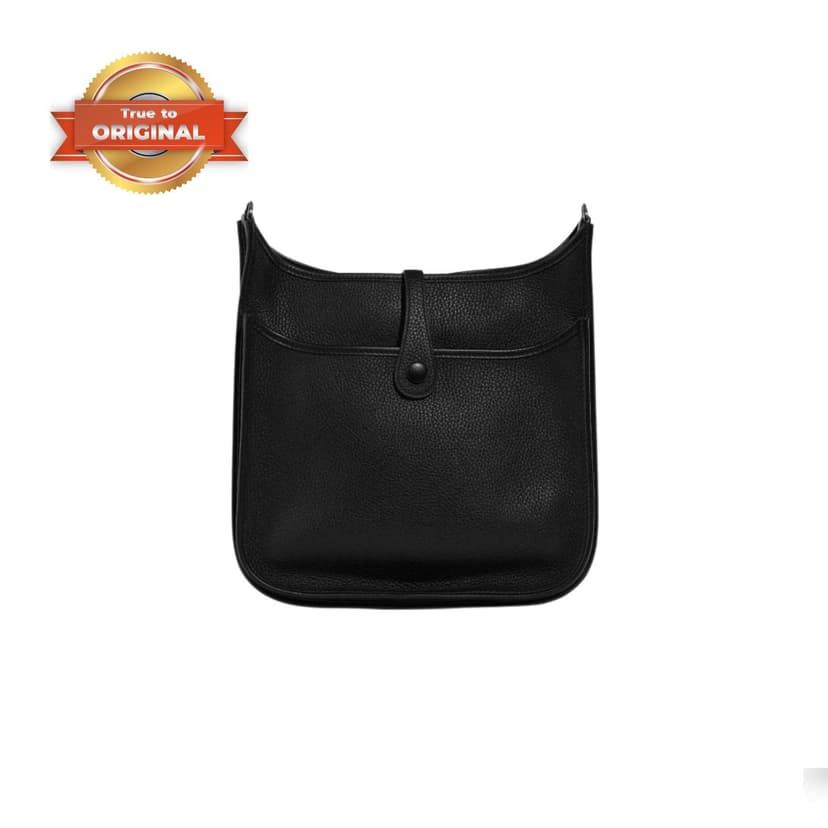 [True-to-ORIGINAL] Hermes Evelyne III 29 Bag Black With Silver-Toned Hardware For Women, Women's Shoulder And Crossbody Bags 11.4in/29cm H056277CK89