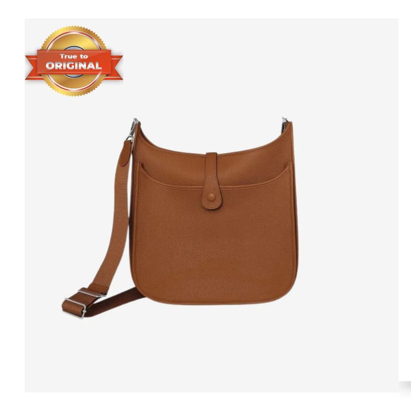 [True-to-ORIGINAL] Hermes Evelyne III 29 Bag Brown With Silver-Toned Hardware For Women, Women's Shoulder And Crossbody Bags 11.4in/29cm H073599CC37