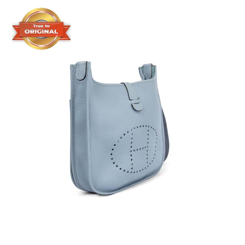 [True-to-ORIGINAL] Hermes Evelyne III 29 Bag Light Blue With Silver-Toned Hardware For Women, Women's Shoulder And Crossbody Bags 11.4in/29cm H056277CK18