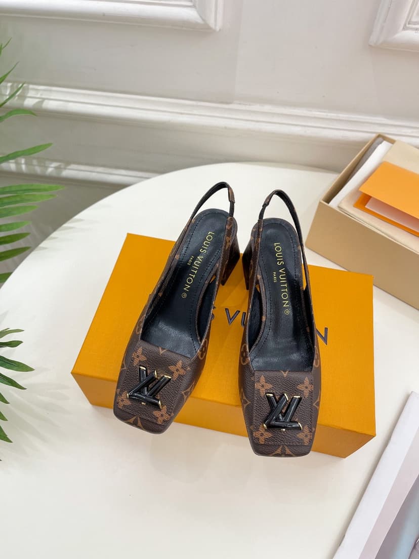 Louis Vuitton Shake Slingback Pump Brown For Women