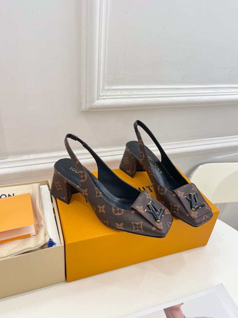 Louis Vuitton Shake Slingback Pump Brown For Women