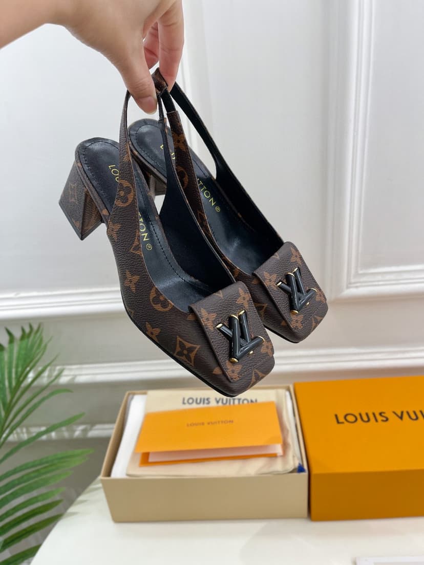 Louis Vuitton Shake Slingback Pump Brown For Women