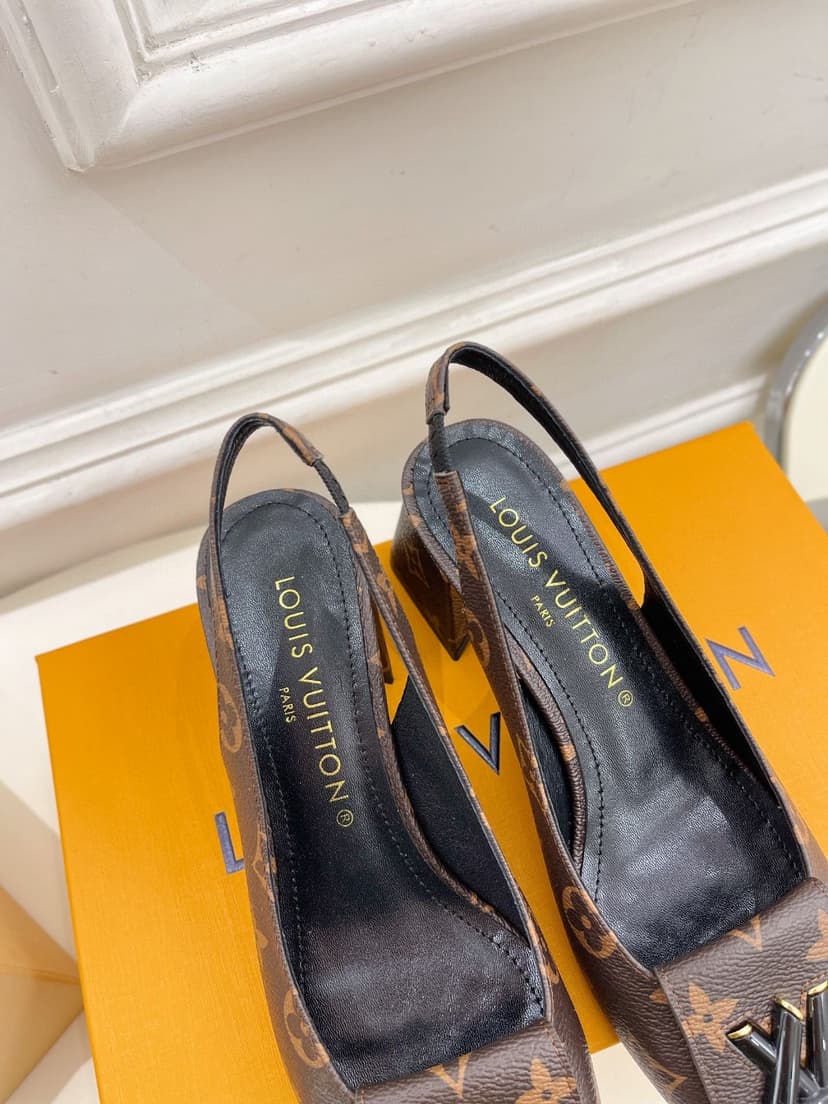 Louis Vuitton Shake Slingback Pump Brown For Women