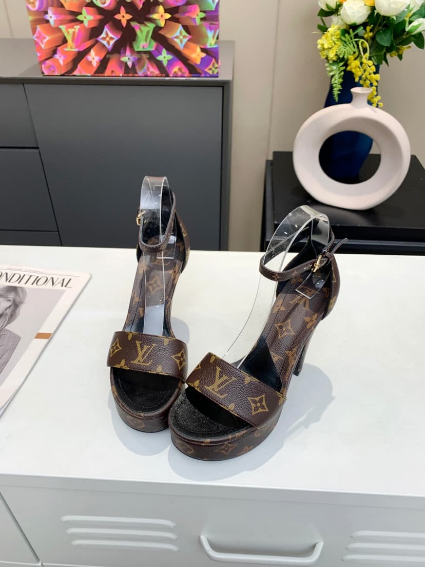 Louis Vuitton Women's Afterglow Platform Sandal Brown For Women LV
