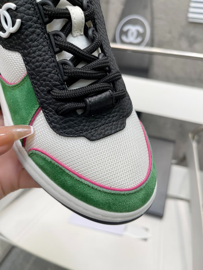 Chanel Sneakers White/Green For Women, Women’s Shoes