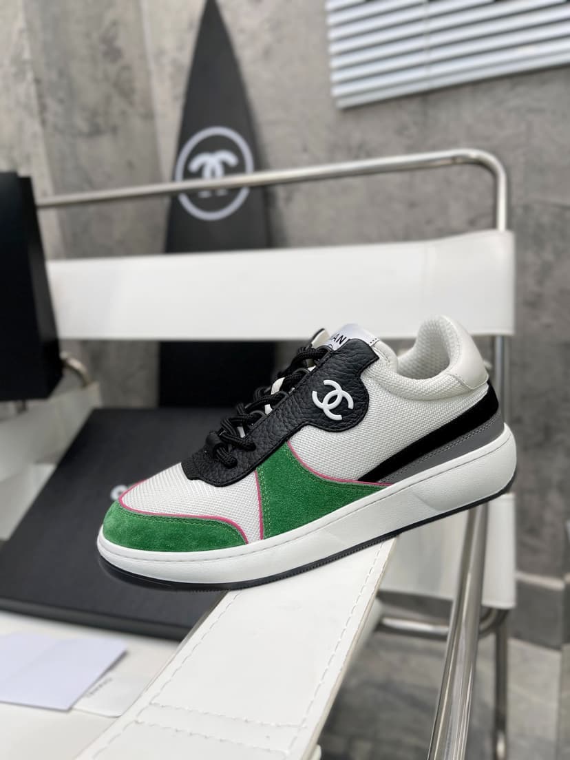 Chanel Sneakers White/Green For Women, Women’s Shoes