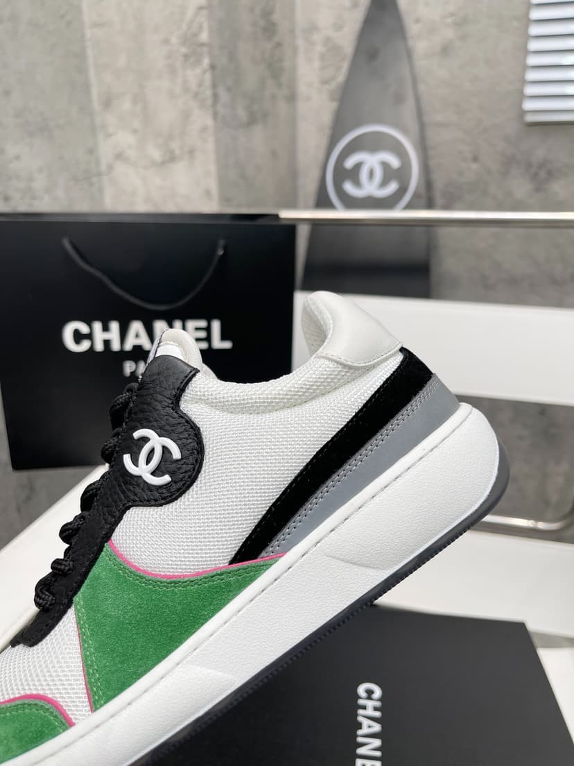 Chanel Sneakers White/Green For Women, Women’s Shoes