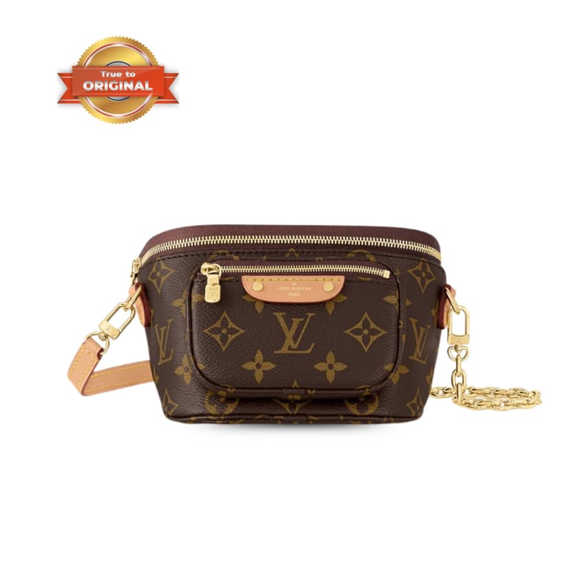[True-to-ORIGINAL] Louis Vuitton Mini Bumbag Brown For Women 17cm / 6.7 in M82335