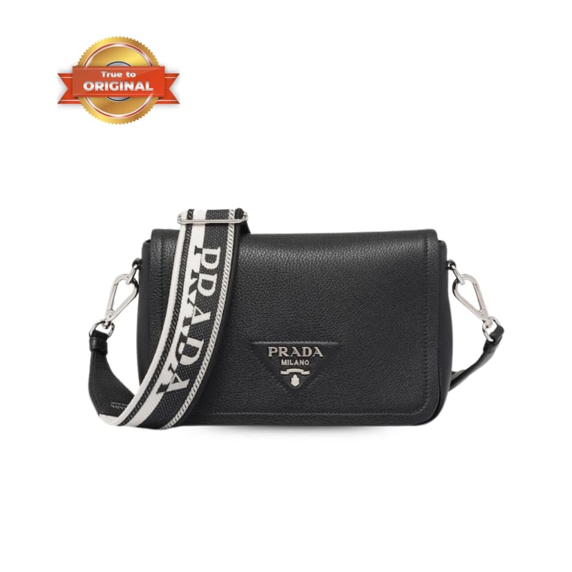 [True-to-ORIGINAL] Prada Small Shoulder Bag In Black For Women 9in/ 23cm 1BD314_2DKV_F0002_V_3OO